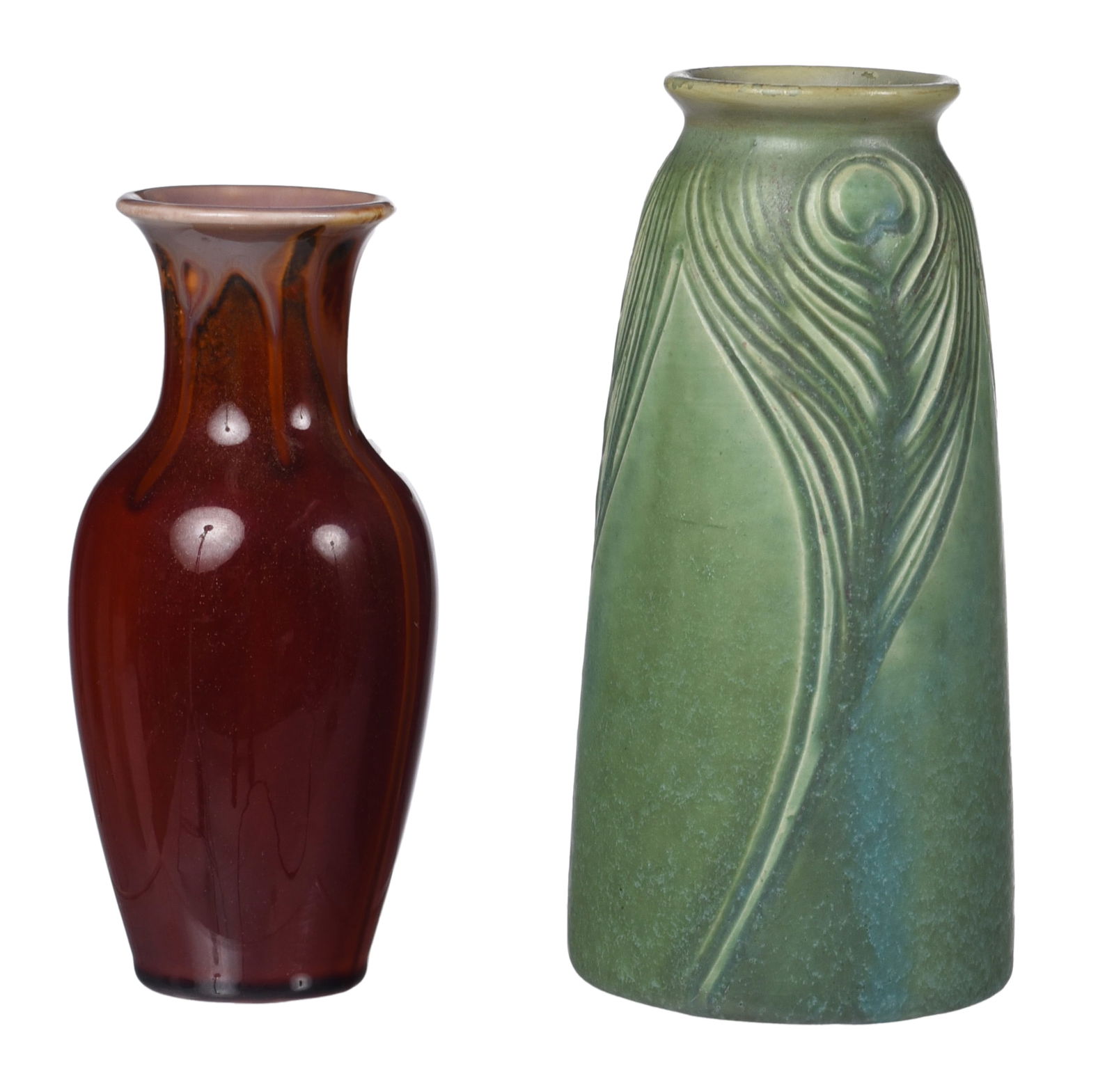 Two Rookwood Pottery Vases, One William Hentschel (1 of 7)
