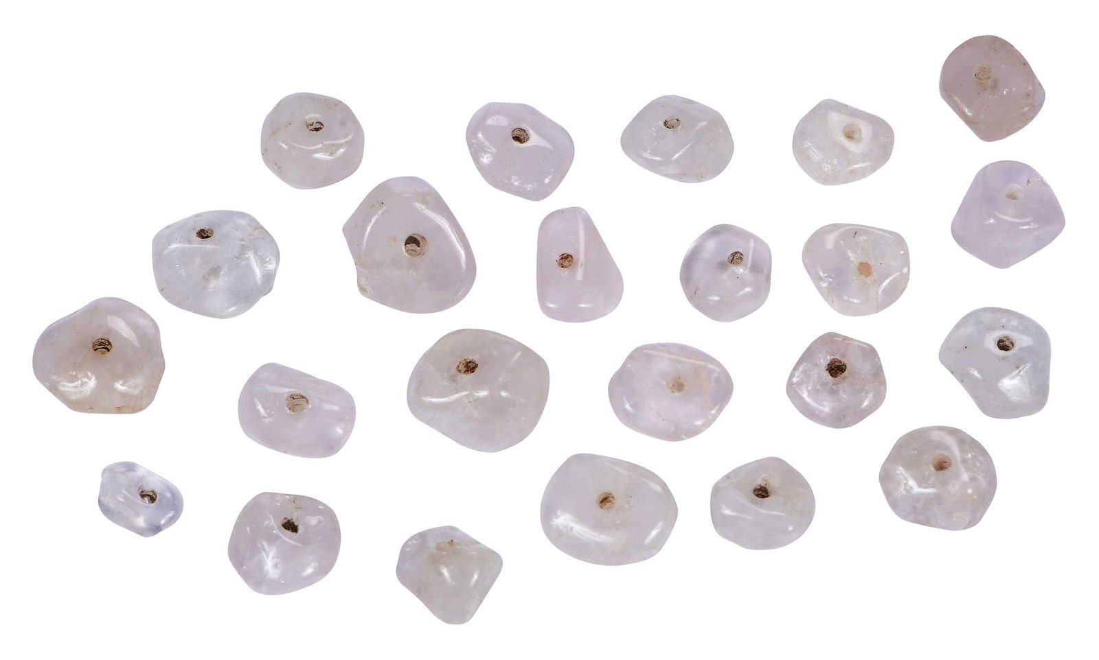 23 Mesoamerican Carved Quartz Beads (1 of 14)