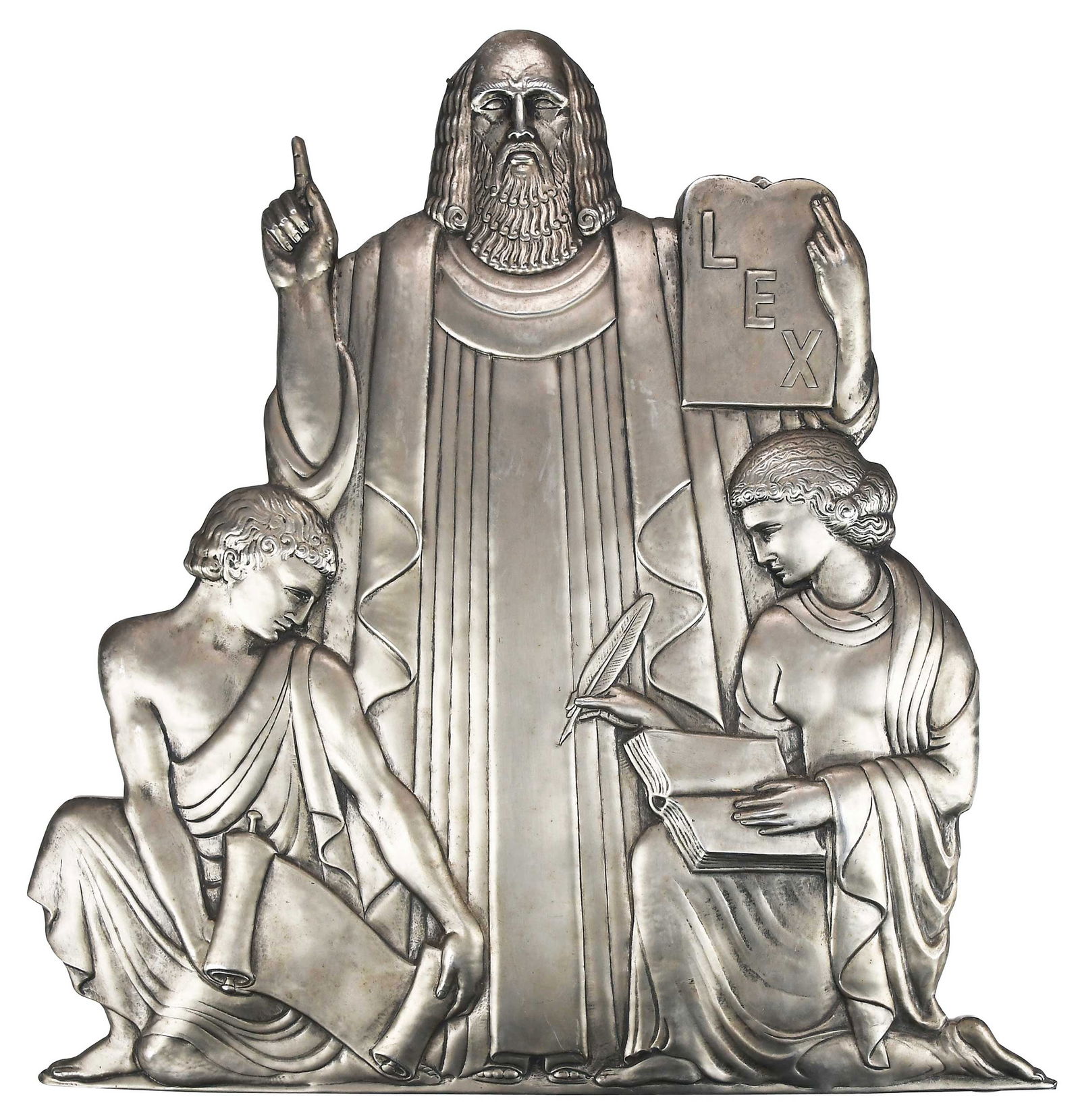 Hammered Sheet Metal Figural Religious Scene (1 of 5)