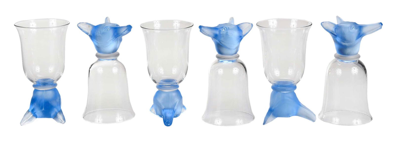 Set of 12 Glass Fox Stirrup Cups (1 of 5)