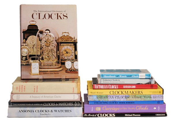 Fifty-Three Books on Clocks: including Tran Duy Ly, [Seth Thomas Clocks & Movements, Vols. 1 and 2; Tran Duy Ly, [New Haven Clocks & Watches;] G.H. Baillie, [Old Clocks and Watches and Their Makers;] detailed list available Prove