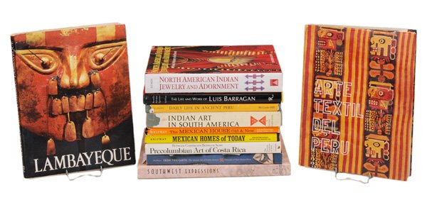 Library of Reference Works, Native: American, Mexican, Southwestern, Pre-Columbian and Related 110 volumes, including two volumes Cervantes, [Lola Blanca y Aluejo de Puebla,] first edition, 1939; three auction catalogs and one magazine,