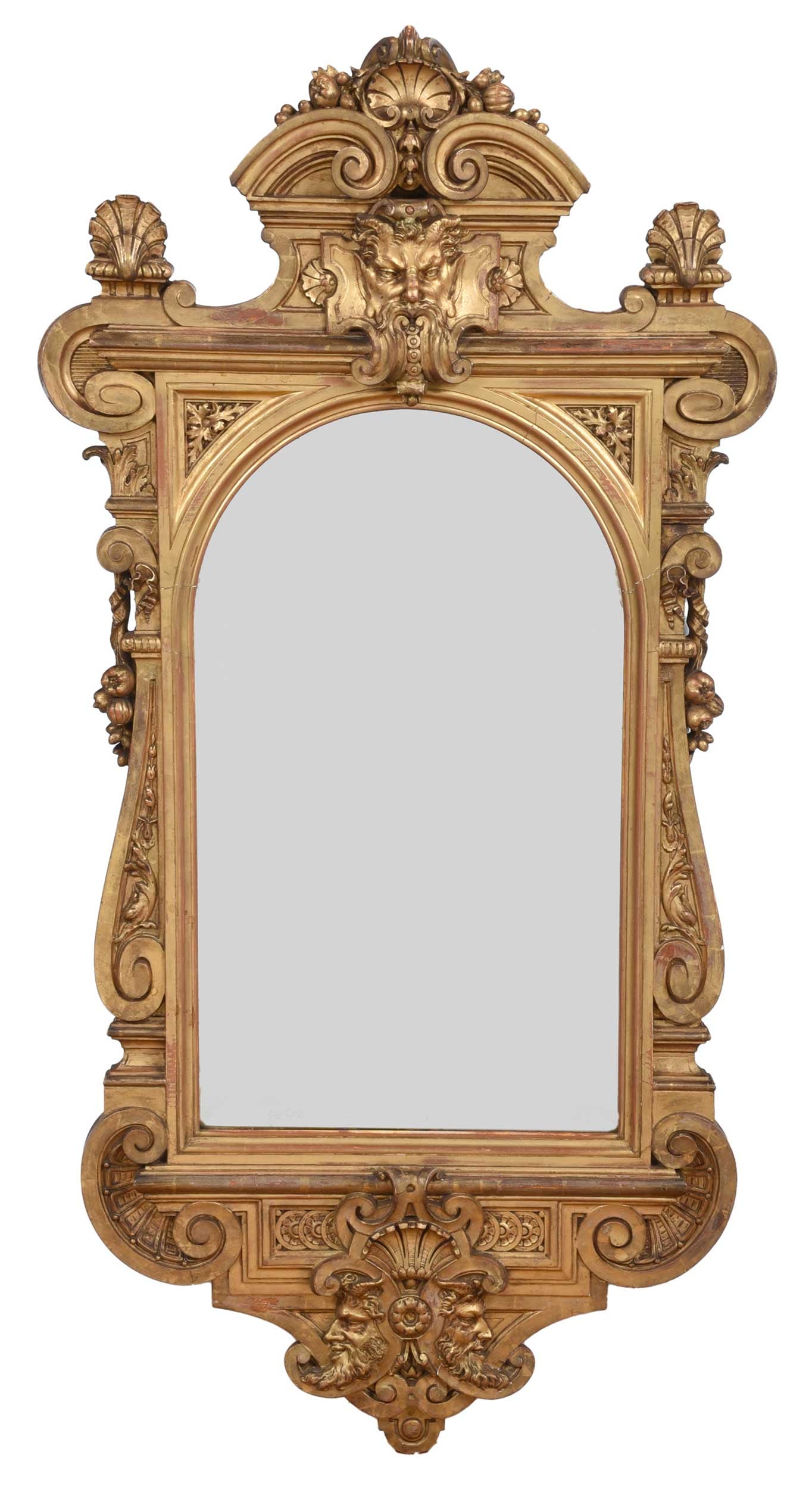 British Renaissance Revival Giltwood Mirror (1 of 7)