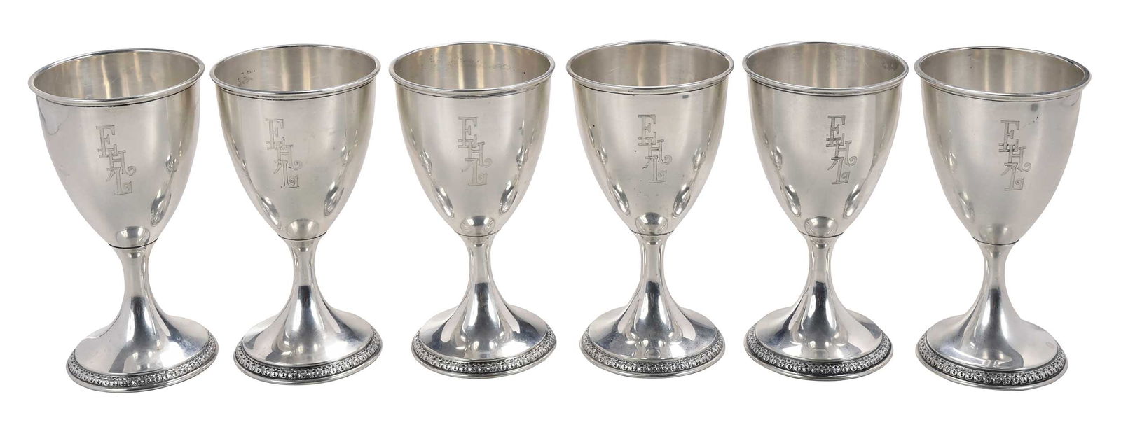 Set of Six Sterling Goblets (1 of 4)