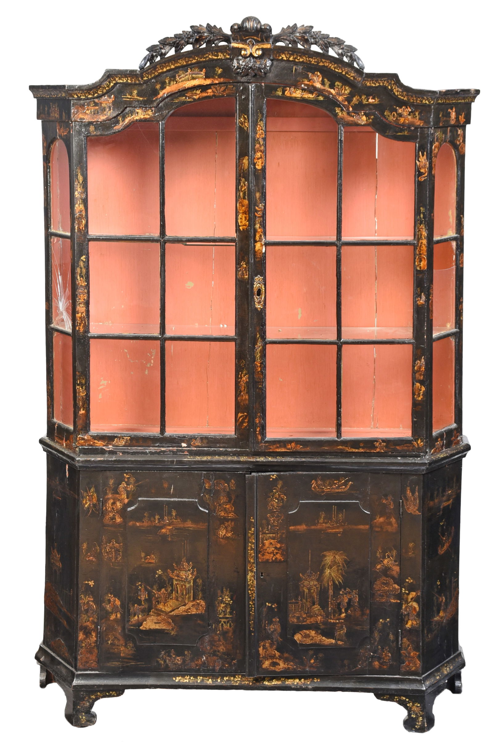 Continental Black Lacquer and Parcel Gilt Chinoiserie Bookcase (1 of 11)