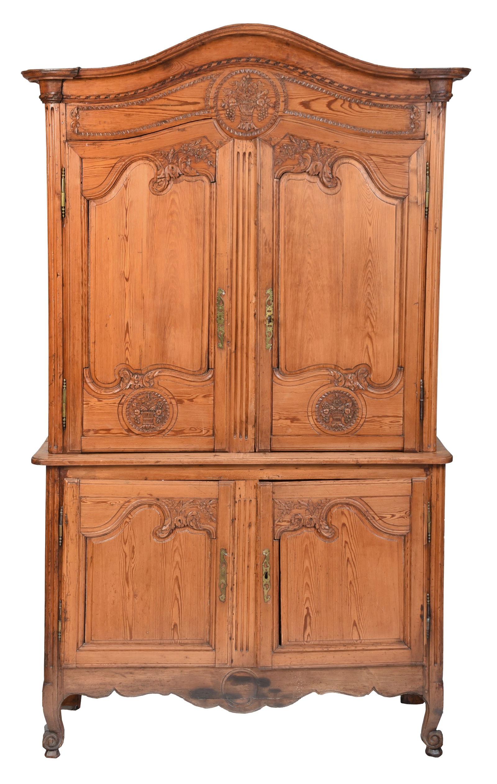 French Provincial Carved Pine Buffet a Deux Corps (1 of 16)