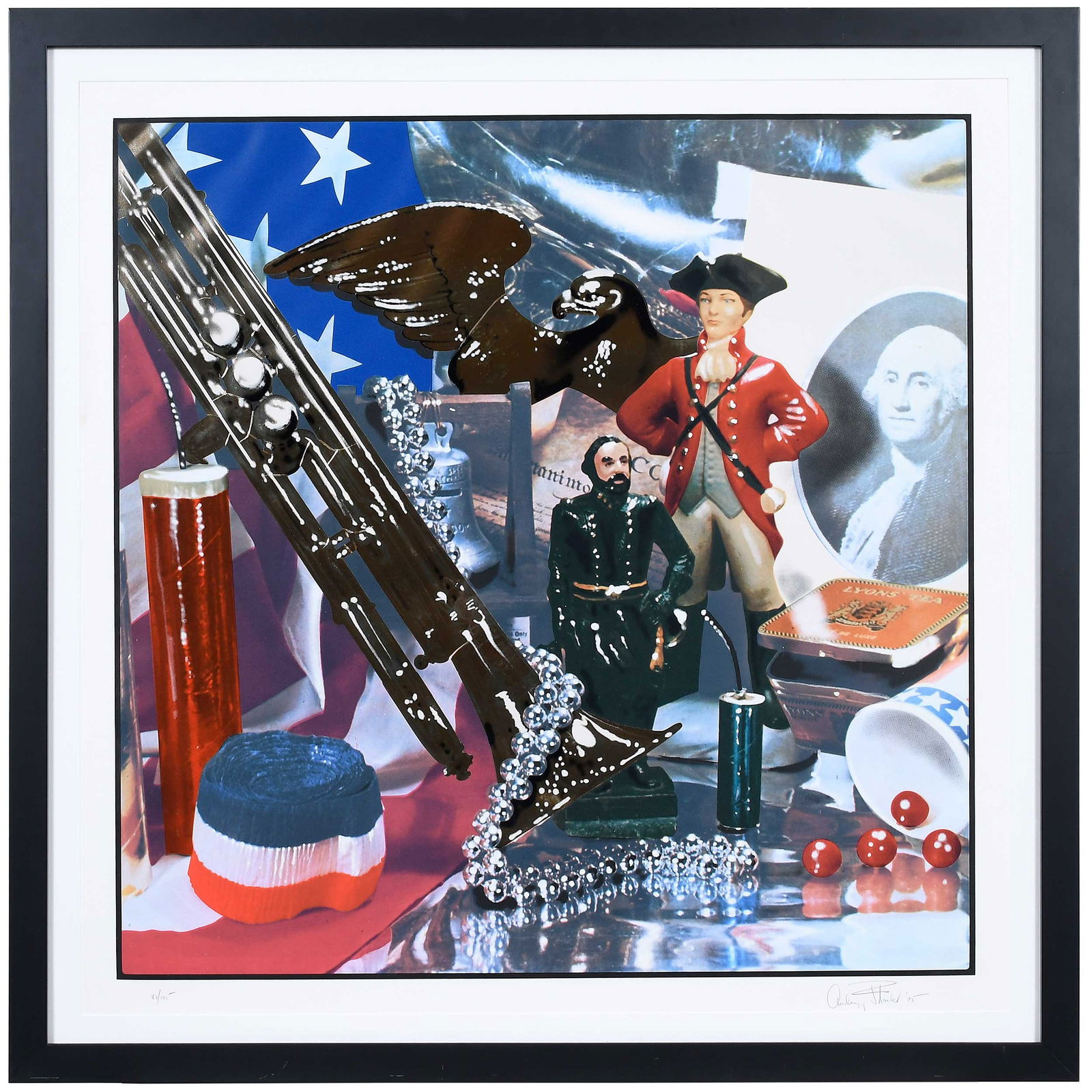 Audrey L. Flack: (New York, born 1931) Fourth of July Still Life, 1975, edition 83/125, from Kent Bicentennial Portfolio Spirit of Independence, signed lower right "Audrey Flack '75", with Styria Studio Inc., New York