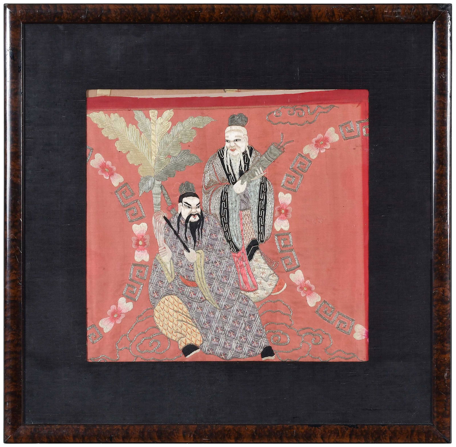 Framed Chinese Embroidery Panel (1 of 4)