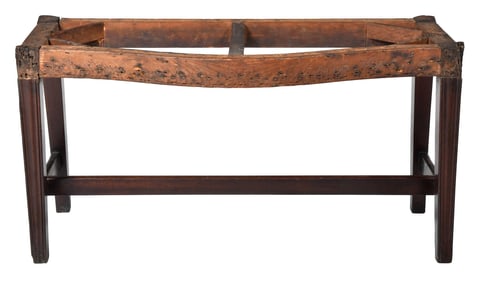 George III Mahogany Serpentine Bench