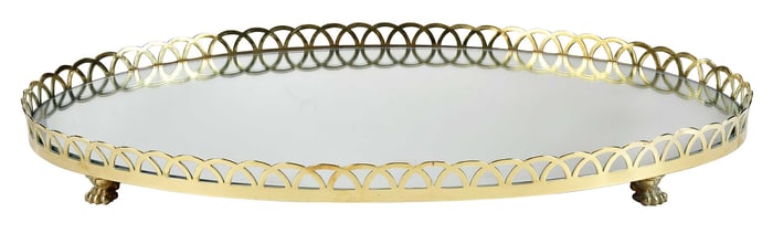 French Neoclassical Style Mirrored Plateau