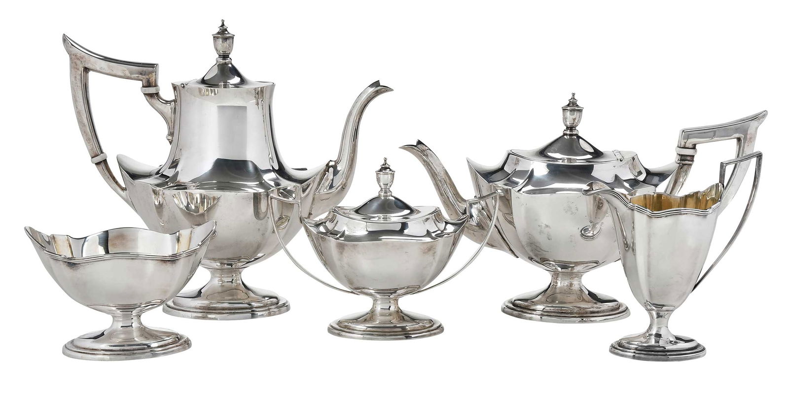 Five Piece Gorham Plymouth Sterling Tea Service (1 of 7)