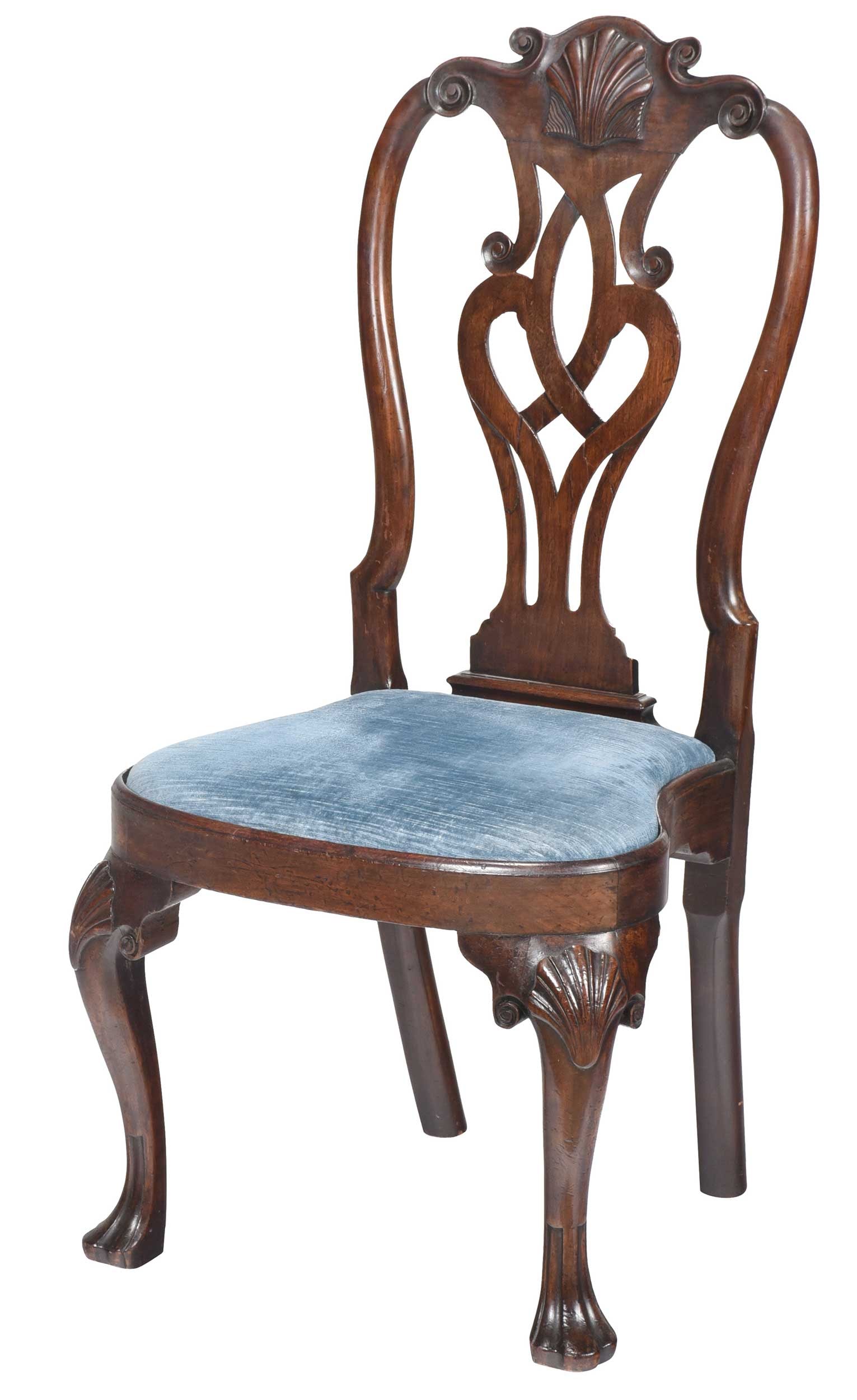 Philadelphia Chippendale Style Shell Carved Walnut Side Chair (1 of 9)