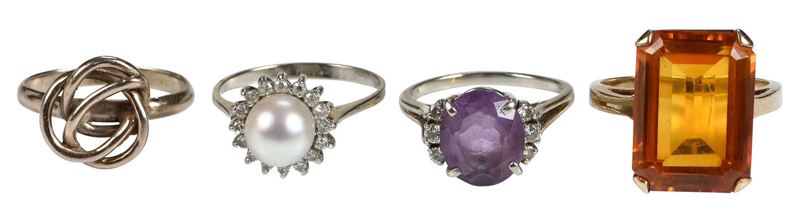 Four Gold and Gemstone Rings (1 of 6)