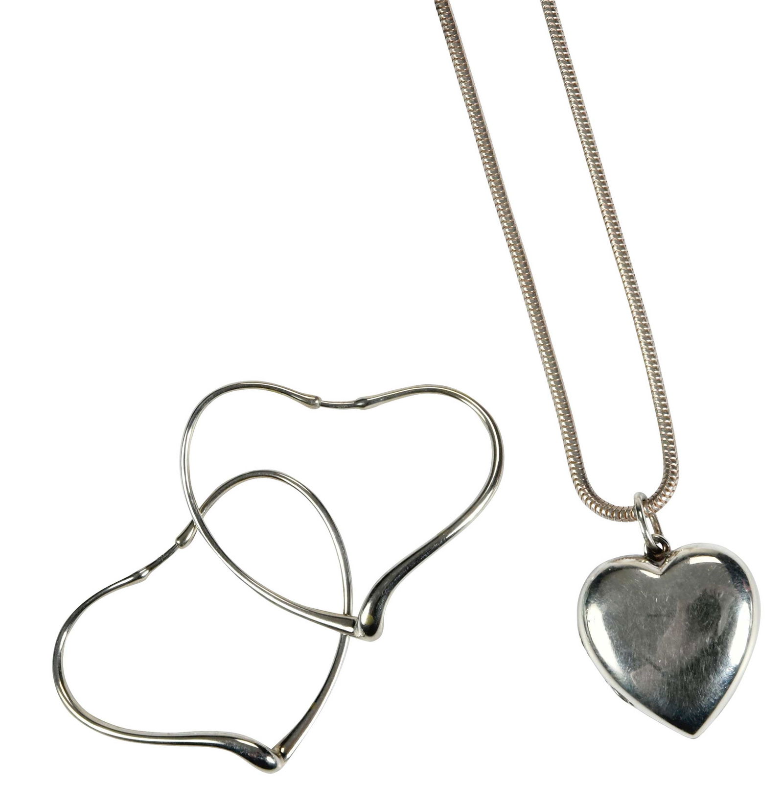 Tiffany & Co. Two Sterling Silver Items, Locket and Earrings (1 of 10)