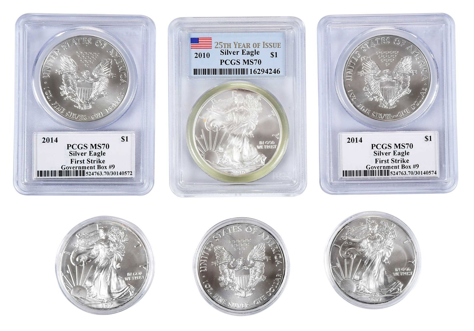 22 Assorted Date American Silver Eagles (1 of 4)