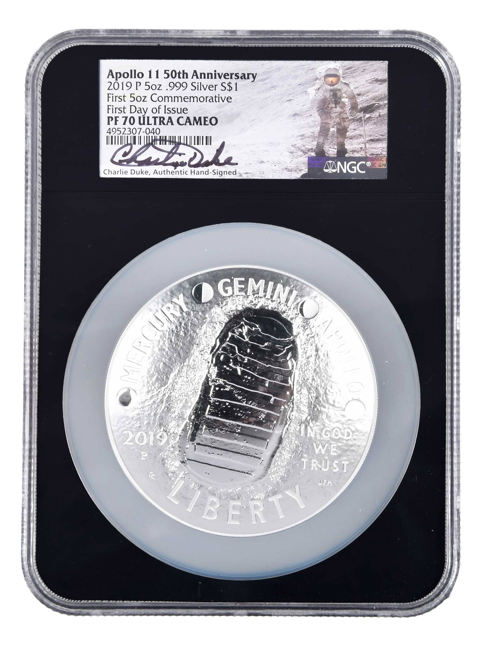 2019-P Apollo 11 Five Ounce Silver Commemorative Coin (1 of 6)
