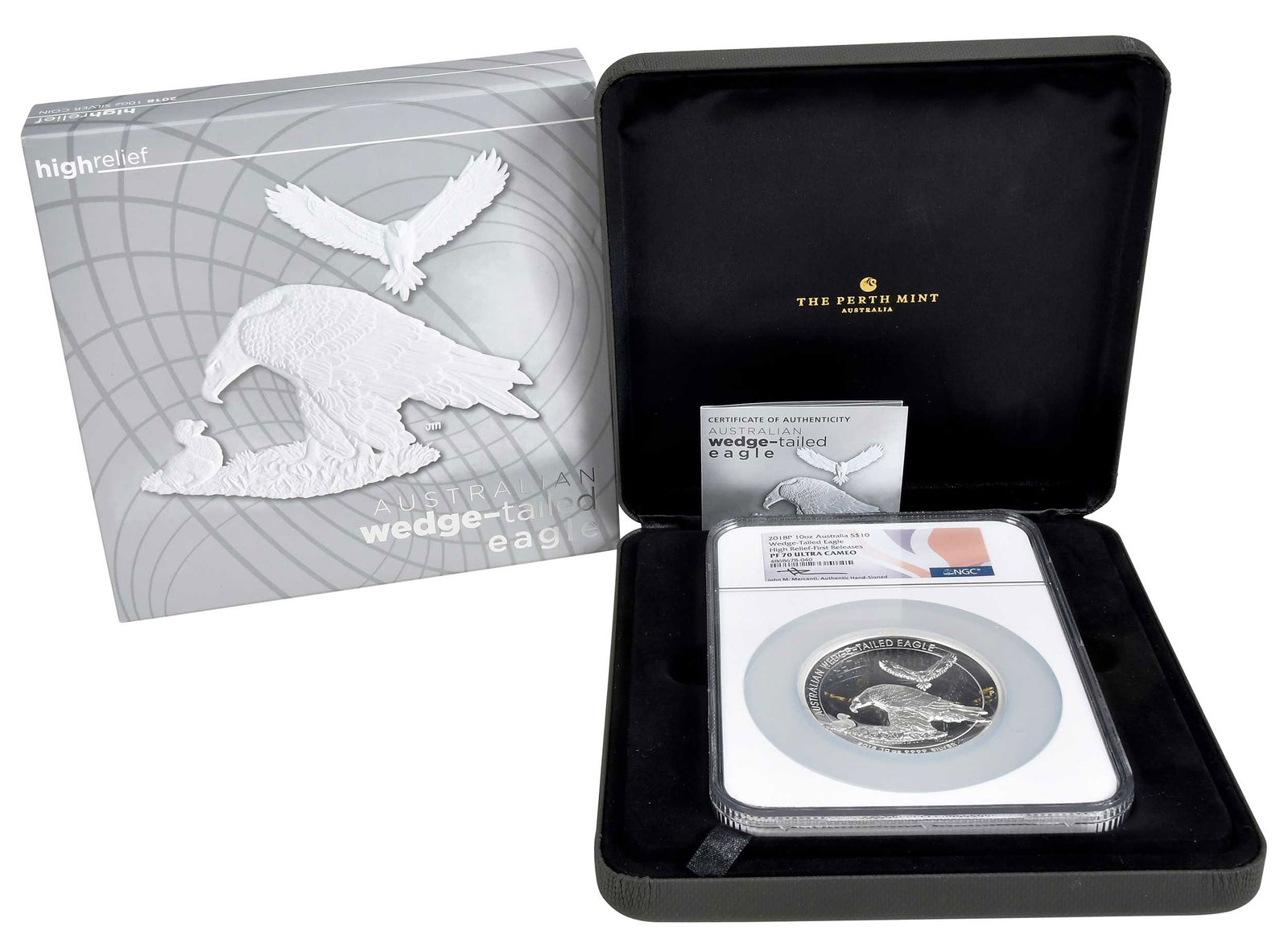 2018-P Australian Wedge Tailed Eagle Silver Ten Ounce High Relief Coin (1 of 4)