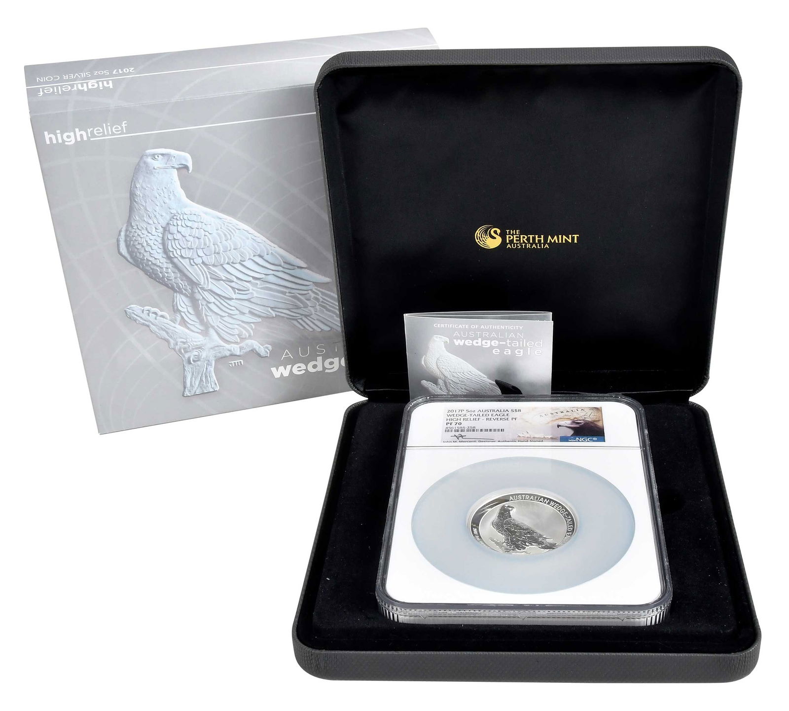2017-P Australian Wedge Tailed Eagle Silver Five Ounce High Relief Reverse Proof Coin (1 of 5)