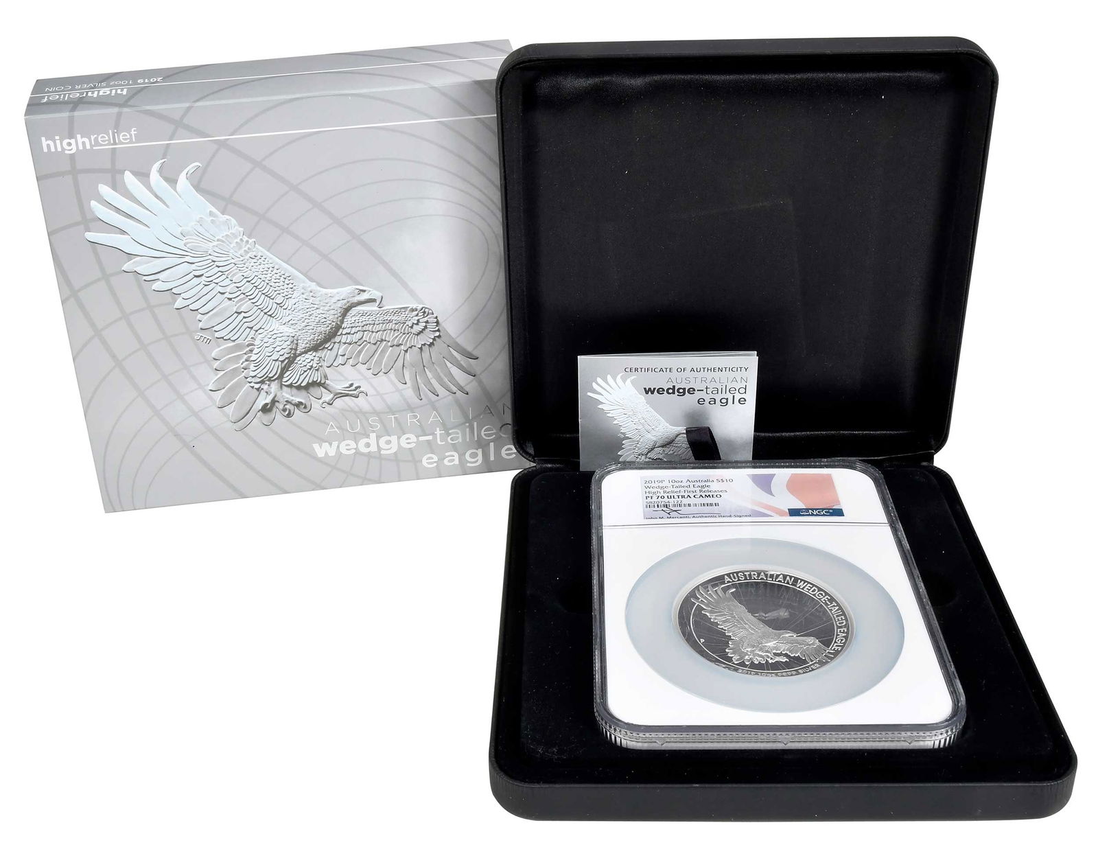 2019-P Australian Wedge Tailed Eagle Silver Ten Ounce High Relief Coin (1 of 6)