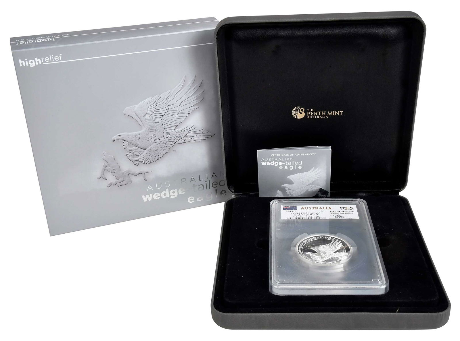 2014-P Australian Wedge Tailed Eagle Silver Five Ounce High Relief Coin (1 of 6)