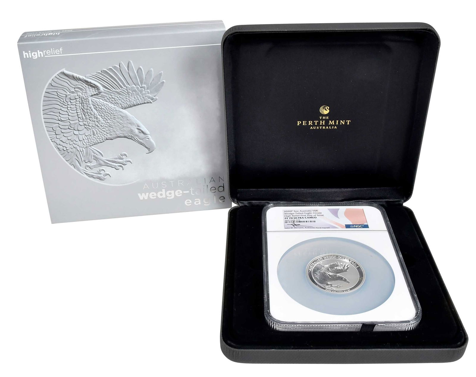 2020-P Australian Wedge Tailed Eagle Silver Five Ounce Incuse High Relief Coin (1 of 4)