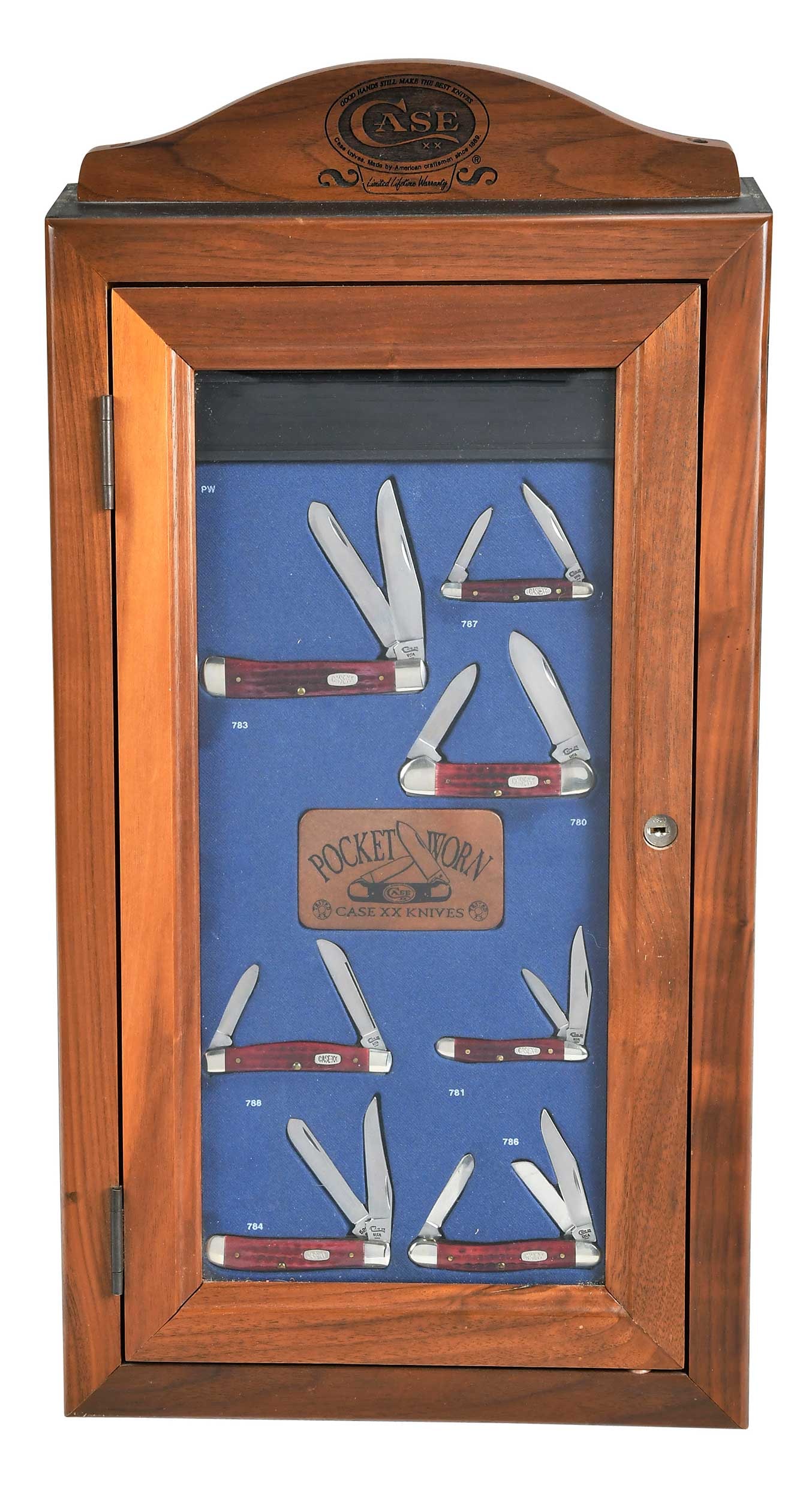 Countertop Case Display "Pocket Worn" Collection, Seven Knives (1 of 8)