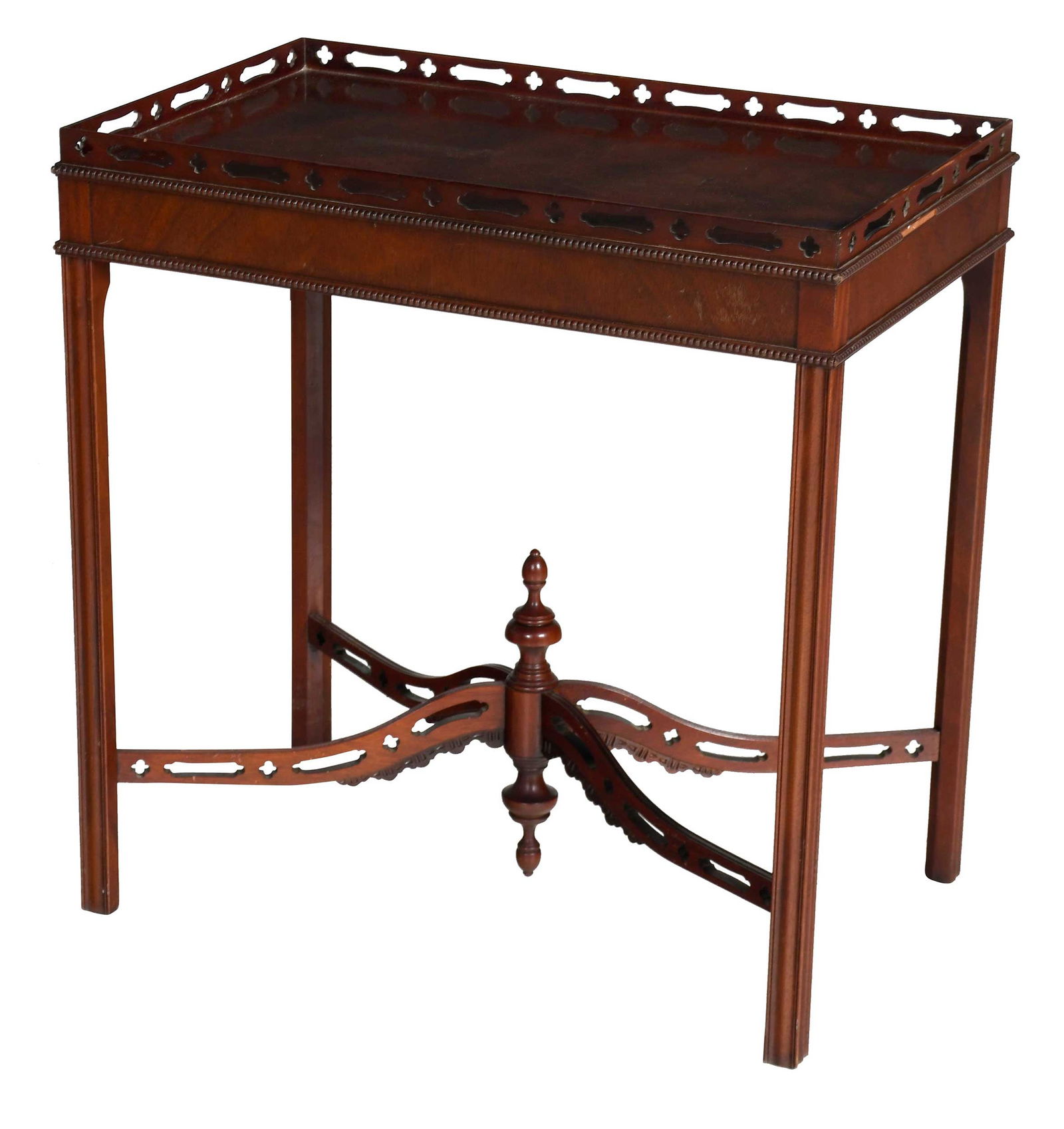 Baker Chippendale Style Mahogany Silver Table (1 of 6)