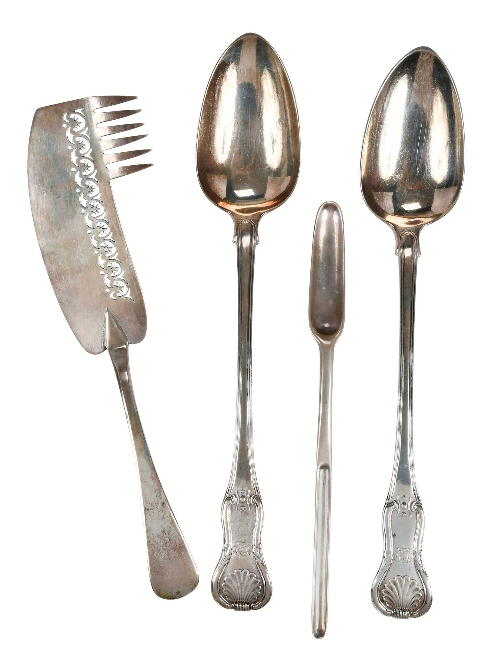 Five English Silver Large Serving Pieces (1 of 7)