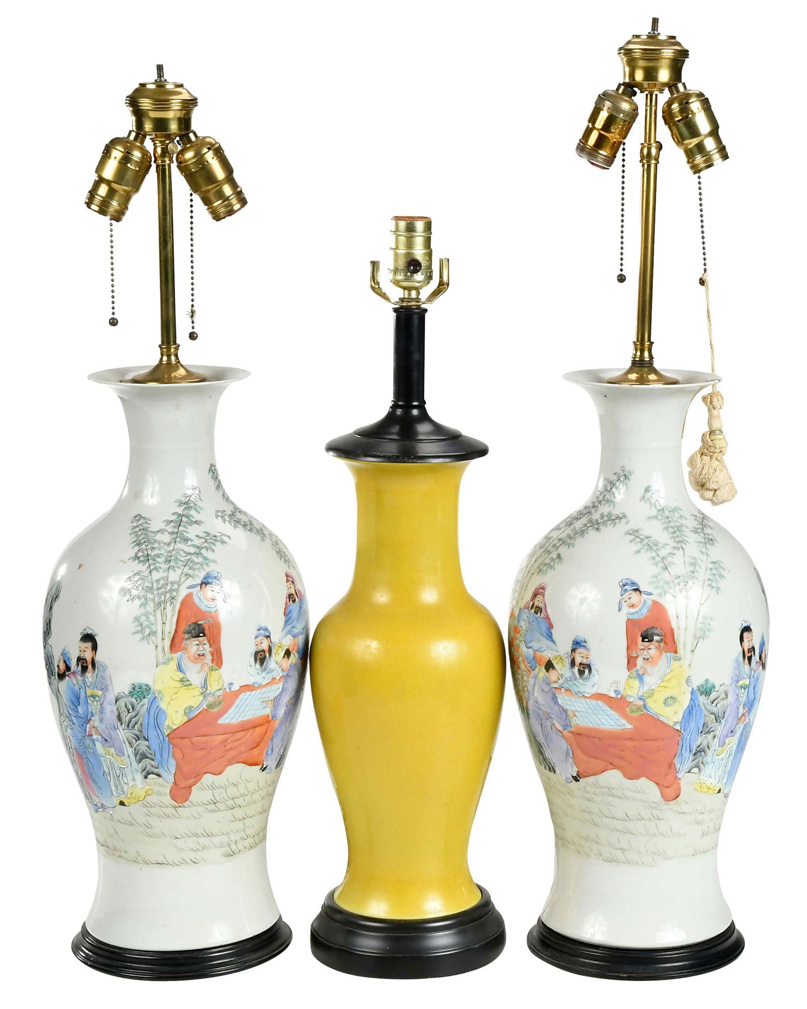 Three Chinese Porcelain Vases as Lamps (1 of 9)