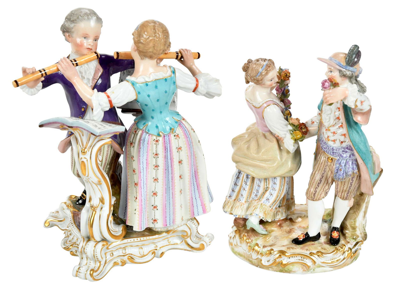Two Meissen Figural Groups, Dancers and Musicians (1 of 9)