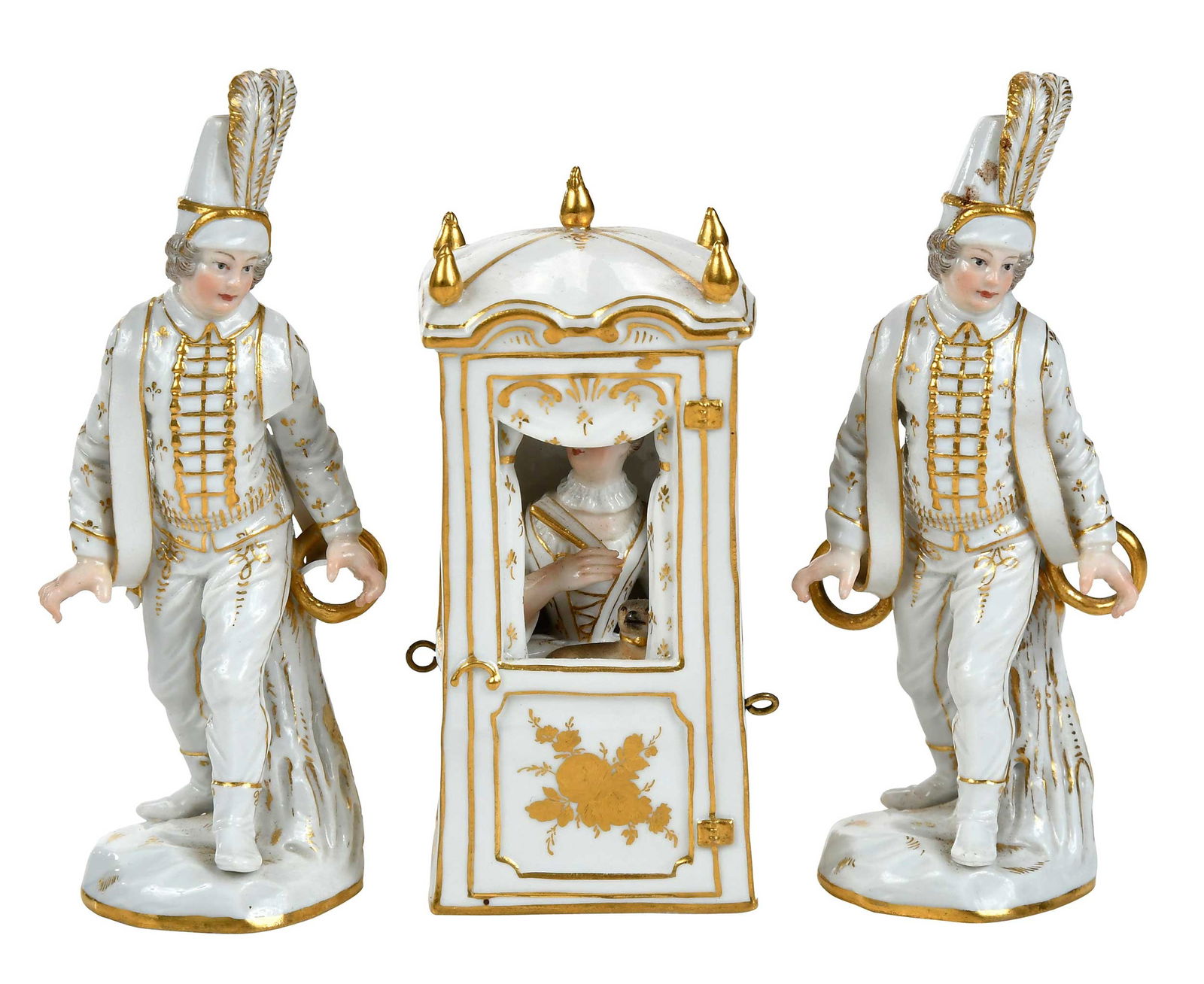 Three Piece Meissen Porcelain Parcel Gilt Set - Shirley Temple Collection Provenance (1 of 7)