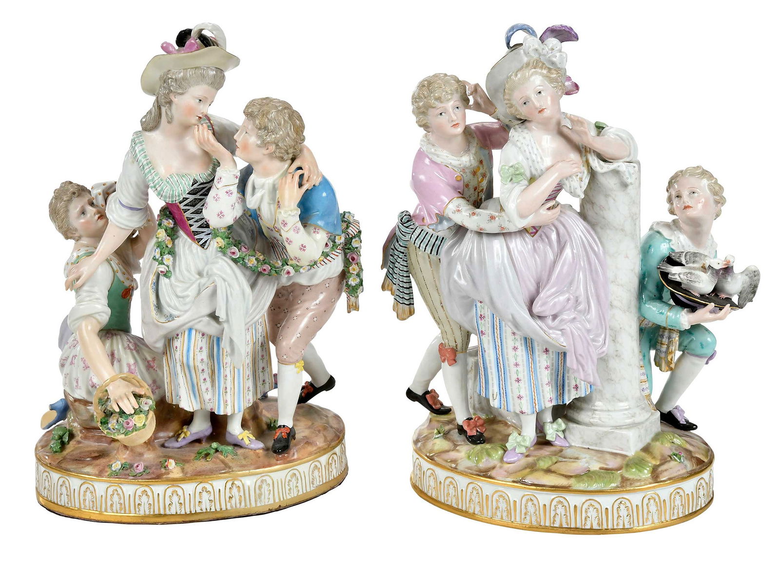 Pair of Meissen Figural Scenes, The Decisive Choice and The Noble Decision (1 of 13)