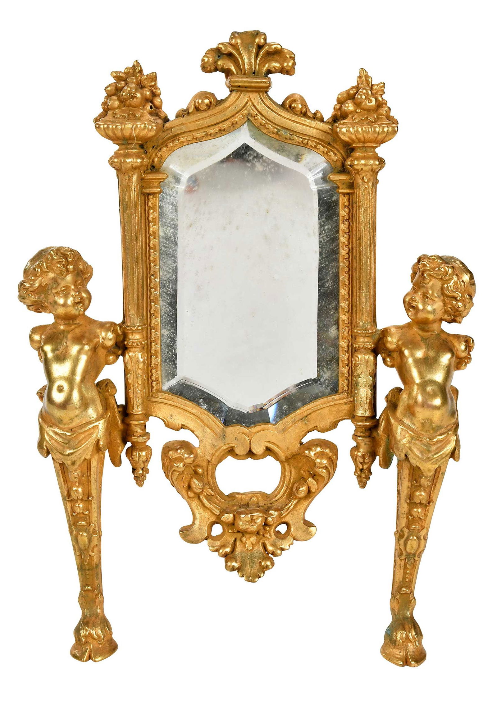 Louis XVI Style Gilt Bronze Table Mirror (1 of 5)