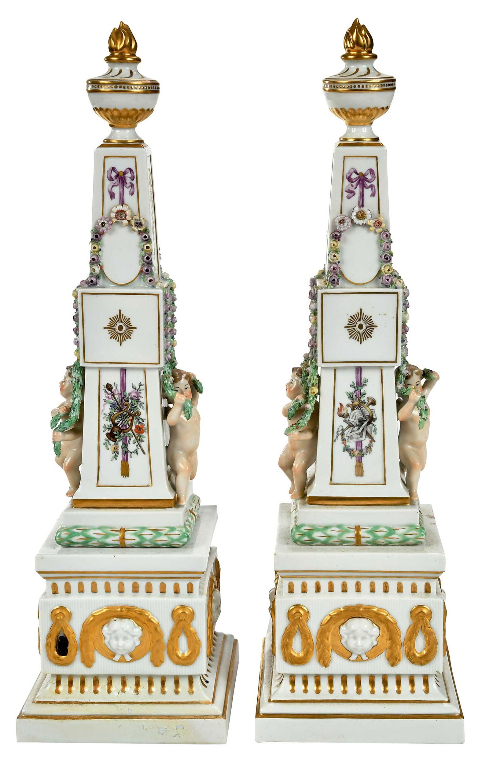 Pair of Porcelain Obelisks (1 of 15)