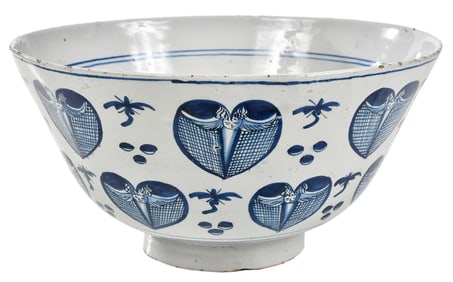 Delft Blue and White Punch Bowl