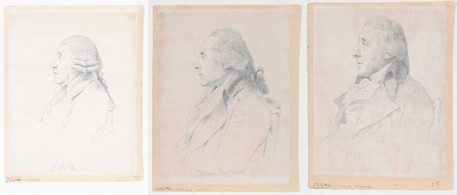 Three Rare Drawings by William Daniell after George Dance