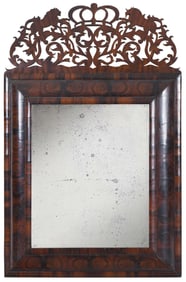 Fine William and Mary Oyster Veneered Mirror