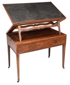George III Mahogany and Leather Lined Architect's Table