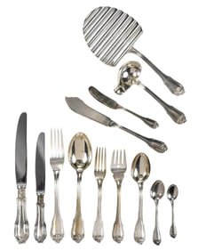 Set of Borgia Buccellati Sterling Flatware, Service for 12
