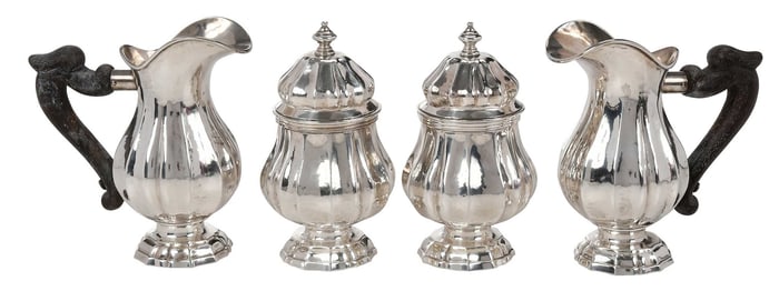 Two Pairs Buccellati Sterling Creamer and Sugar