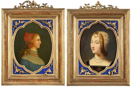Two Italian School Grand Tour Portraits, Fine Frames
