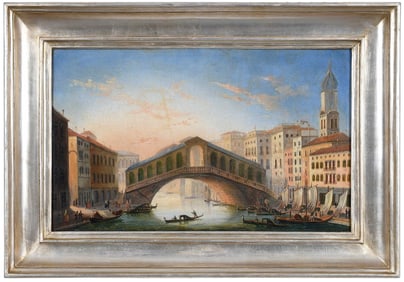 Italian School Painting, Rialto Bridge