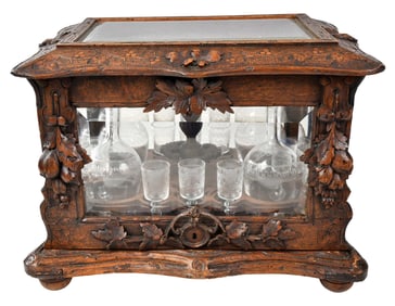 Black Forest Carved Tantalus