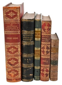 18 Leatherbound Books on British and American Portraiture