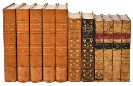 11 Leatherbound Books on Napoleon