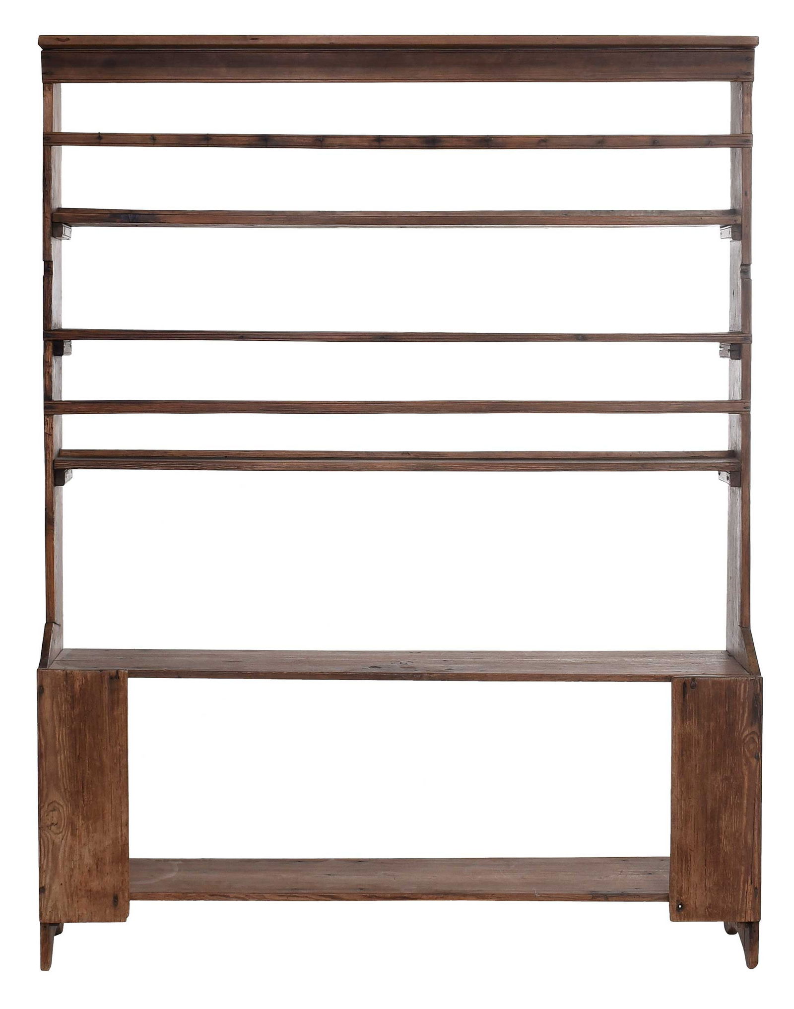 North Carolina Federal Yellow Pine Open Back Pewter Cupboard (1 of 6)