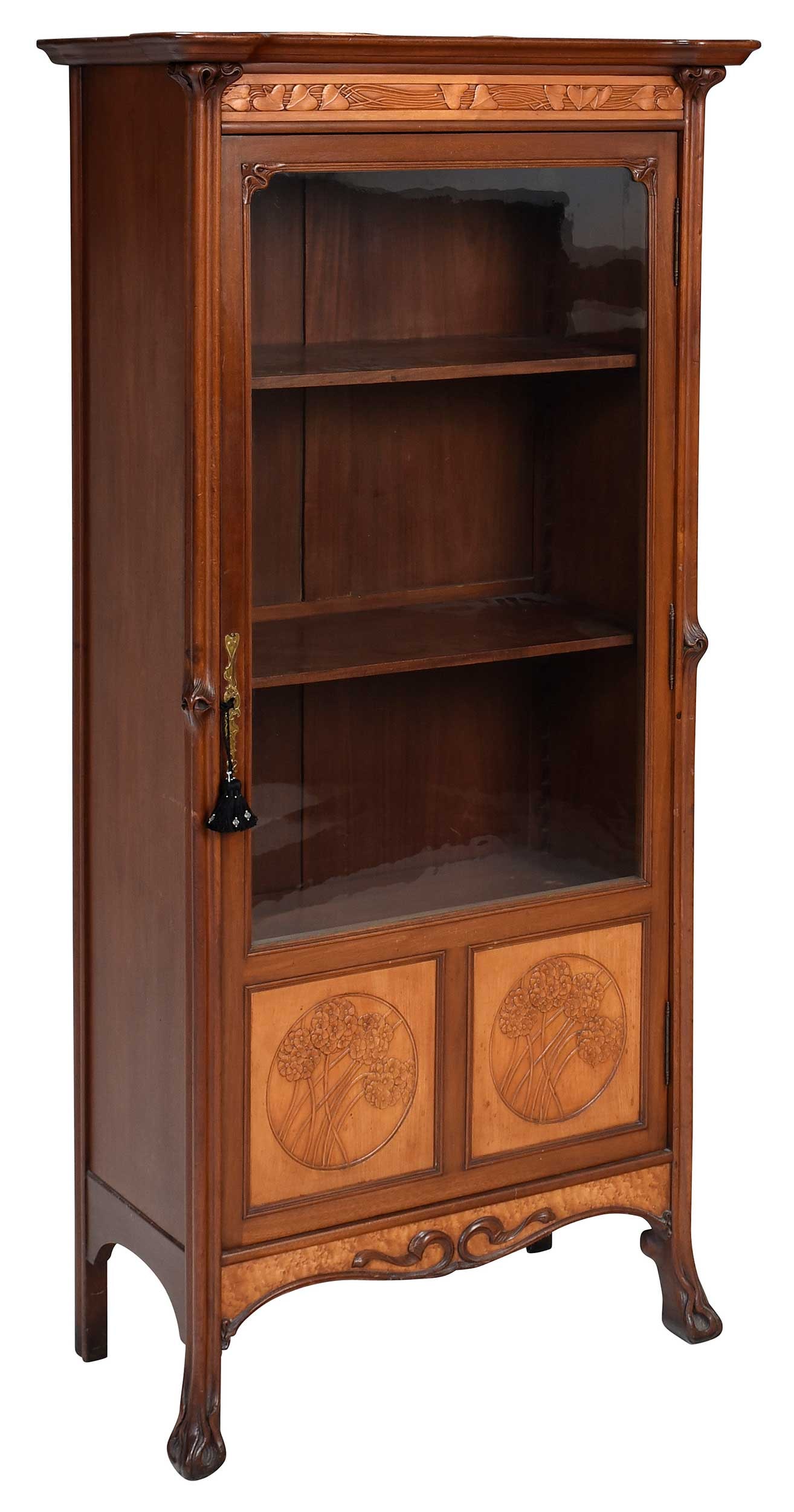 Art Nouveau Glass Fronted Cabinet (1 of 8)