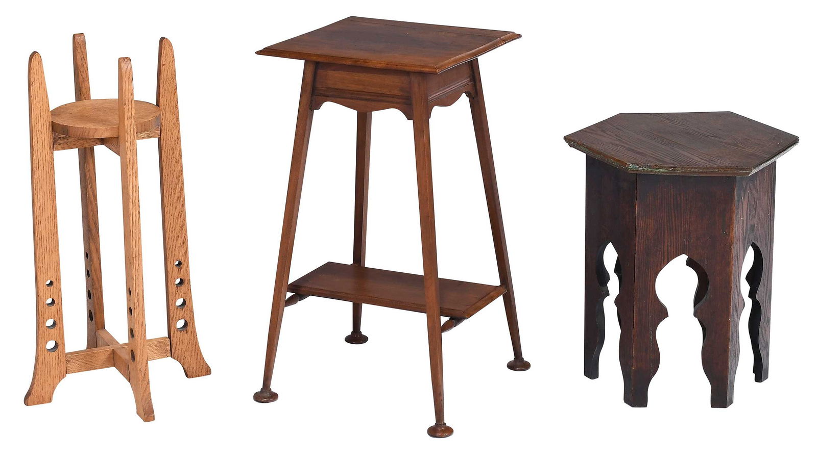 Three Arts and Crafts Small Plant Stands (1 of 15)