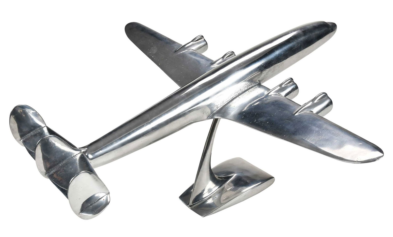 Aluminum Lockheed Constellation Model on Stand (1 of 13)