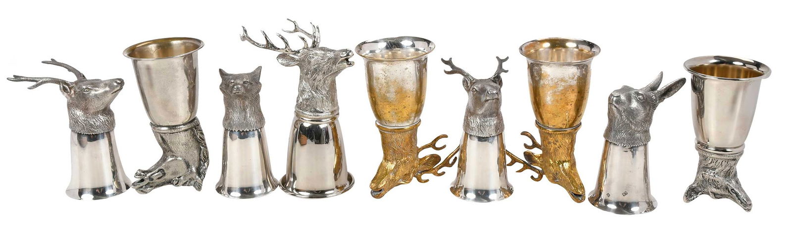 Nine Silver Plate Stirrup Cups (1 of 16)